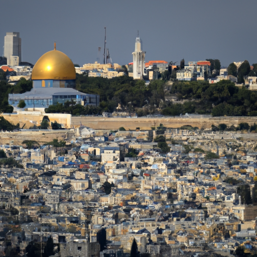 נוף פנורמי של ירושלים כשברקע כיפת הסלע
